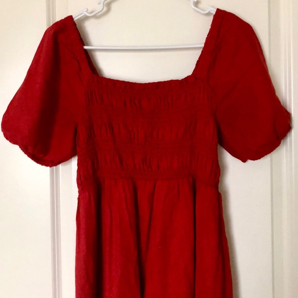 SOLD!! Isabel Maternity Smocked Square Neck Maternity Dress - Picture 3 of 7